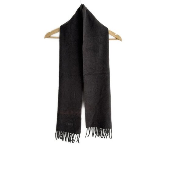 Auth FENDI Dark Gray Wool Scarf - Picture 1 of 5
